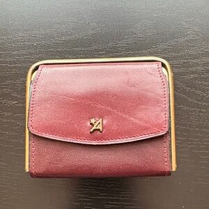 Elegant Burgundy Leather 2 Sided Wallet